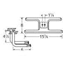 Music City Metals 10502-75702 Stainless Steel Burner Replacement for Select Broilmaster and El Patio Gas Grill Models