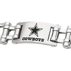 Stainless Steel Dallas Cowboys Logo ID Bracelet