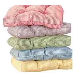 Pink Gingham Chair Pad by BaDoll