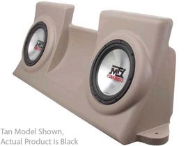 MTX ThunderForm Subwoofer Enclosure (BLACK) for FORD F-150 Regular Cab Pickup 2004-2009 LOADED w 2-12" Subs F150R04BK24-T45