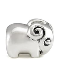 Genuine Ohm Beads (TM) Product. 925 Sterling Silver Ram European Bead Charm. 100% Satisfaction Guaranteed.