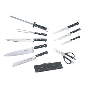 Mundial 51-982 5100 Series Black 10 Piece Executive Chef's Set