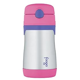Thermos Foogo Phases Leak Proof Stainless Steel Straw Bottle, 10 Ounce, Pink/PurpleThermos Foogo Phases Leak Proof Stainless Steel Straw Bottle, 10 Ounce