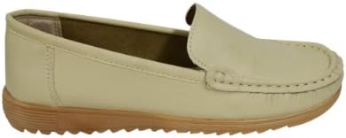 Womens Easy Slip On Penny Moccasins Loafer Flat Shoes (19605) Beige 7.5 M US