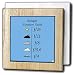 Kike Calvo Photography Collection - Daylight Exposure Guide and Light Metering Aperture Table - Black text on light blue background - Tile Napkin Holders