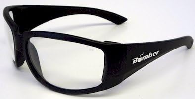 12 Pack Bomber ST101 Stink-Bomb Safety Glasses - Clear Lens, Matte Black Frames