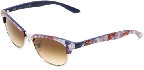 Ray-Ban RB4132 834 5152 Cateye Sunglasses - Blue Top Red Blue White Frame Brown Gradient Lens product image
