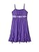 Amy Byer Girls 7-16 Plus Solid Strappy Empire Godet Skirt Dress, Purple, 18.5