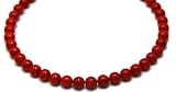 Coral Necklace 11 mm Italian Coral Beads Beaded Necklace 17"Long