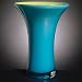 Infinity 115-28AG Aqua Vase with lime green interior