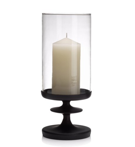 Large Hurricane Candleholder with Metal Base