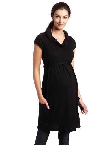 Jules & Jim Women's New 2 Pocket Sweater Dress, Black, Medium