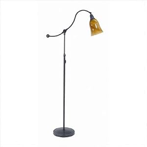 Hyde Park Floor Lamp in Oil Rubbed Bronze with Art Glass Shade