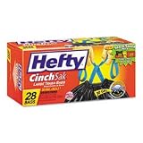 Hefty Cinch Sak Trash Bags 30 gallon, 28ct 31TdXLgG2HL. SL160 Hefty Cinch Sak Trash Bags 30 gallon, 28ct