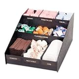 Horizontal condiment organizer, 12w x 16d x 7-1/2h, black - Same Day Shipping (orders by 3 pm), Next Day Delivery (in most cases)