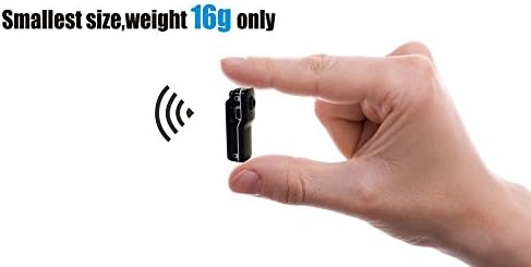 Mini Portable Wifi Ip Camera Web Cam DVR Wireless Camcorder Tiny Video Cam Recorder with TF Slot for iPhone Android, 4G Phone, Smartphone Supported Personal Security Body Use