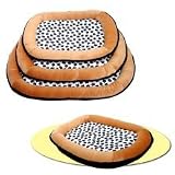 Pet Supplies : 3PC PET BED WITH BLACK PAW DESIGN