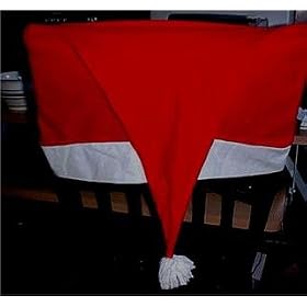 SANTA hat CHAIR covers - set of 4 - Christmas decorations