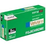Fujifilm Fujichrome Velvia RVP 50 Color Slide Film, ISO 50, 220 Size, 5 Pack, Transparency, U.S.A.