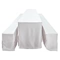 Biertischgarnitur Husse Bierbankhusse 3er Set wei� gl�nzend