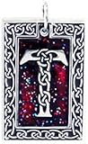 Celtic Letter T Silver Tone Pewter Pendant Necklace