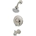 Pfister 808E0BK Catalina Single-Handle Tub and Shower Faucet, Brushed Nickel