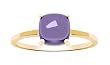 10k Yellow Gold Cushion Cabochon Amethyst Ring