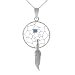 Sterling Silver Dream Catcher with Turquoise Necklace