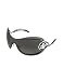 Roberto Cavalli Cicno - Swarovski Serpent Shield Rimless Sunglasses gunmetal/smoke