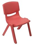 12'' Preschool / Kindergarten Red Plastic Stack Chair [YU-YCX-001-RED-GG]