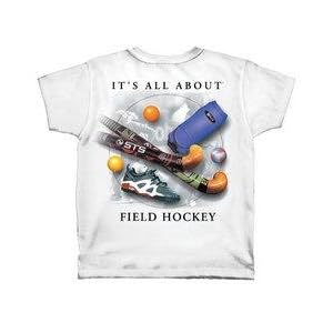 ALL ABOUT FIELD HOCKEY T-shirt by Alpha Shirt Company