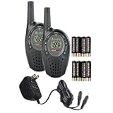 Cobra CXT90 Gmrs/Frs 2-Way  Rechargeable Radio with Hands Free Operation (Black, Twin Pack)