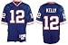 Jim Kelly 1990 Buffalo Bills #12 Throwback Reebok NFL Youth Football Jersey (Dark Royal)