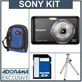 Cheap Sony Cyber-shot DSC-W310 Digital Camera Kit, - Black - with 4GB SD Memory Card, Camera Case, Table Top Tripod