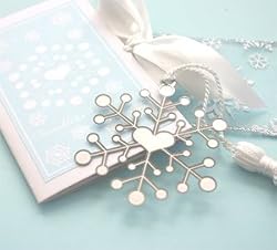 Mark the Date Snowflake Bookmarks - Baby Shower Gifts & Wedding Favors