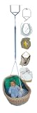 Produkt-Bild: Lullababy&reg; Federwiege | SPAR-SET S-Deluxe bestehend aus: Sanftschwingfeder -mit integrierter &Uuml;berdehnsicherung- | Netz | Spezial-Deckenhaken mit D&uuml;bel | Karabiner | Kangoo-Babyh&auml;ngematte | T&uuml;rklammer | komplett ausgestatteter Moseskorb