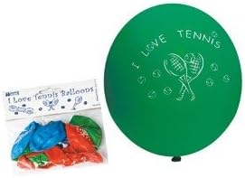 I Love Tennis Balloons (12/pack)