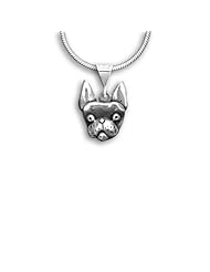 Sterling Silver Boston Terrier Pendant by The Magic Zoo