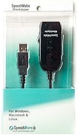 SpeechWare SMA SpeechMatic MikeAdapter Half-Duplex USB Sound Card for Speech Recognition