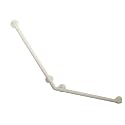 White Safety Bathroom 135 degree Angled Grab Rail 69cm