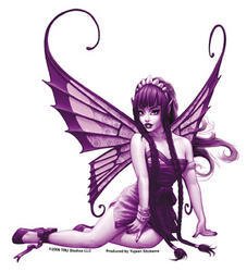 purple butterfly -Purple Butterfly Fairy - Sticker / Decal