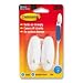 3M Commercial Office Supply Div. Products - Hooks w/ Adhesive Strips, Med Wire, Holds 3lbs, 2/PK, WE - Sold as 1 PK - Reusable hooks with Command adhesive strips provide a mounting solution that holds firmly and removes cleanly, leaving no surface damage. Rearrange as often as you like. Use wire hooks with plastic base to organize handled-products such as brooms and mops. Each oblong hook holds up to 3 lb.
