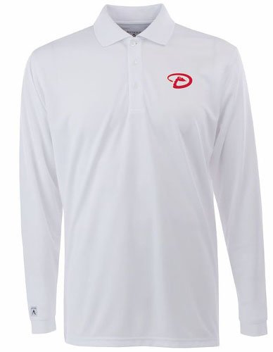 Arizona Diamondbacks Long Sleeve Polo Shirt (White) - Large