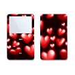 Dark Hearts (Red Hearts) Design Skin Decal Sticker for Apple iPod video 30GB/ 60GB/ 80GB Player