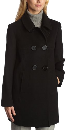Liz Claiborne Women's Liz Claiborne Short Luxury Wool Pea Coat