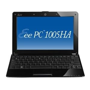 ASUS Eee PC 1005HA-PU1X-BK 10.1-Inch Black Netbook - 10.5 Hour Battery Life
