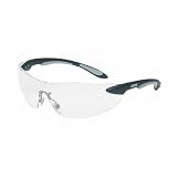 Uvex Ignite Safety Glasses, Black/Silver Frame, Hardcoat Lens Coating, Clear Lens