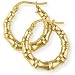9ct Bamboo Creole Earrings