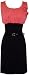 Color Block Dress w/ Belted Black Pencil Skirt
