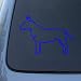 WHITE BULL TERRIER - Dog Vinyl Car Decal Sticker #1569 | Vinyl Color: Blue